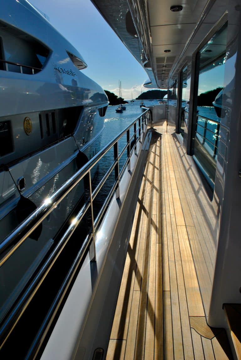 Yacht deck perspective